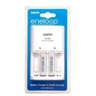 SANYO eneloop akku töltő + 2 db AA akku
